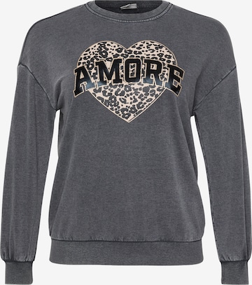 Sweat-shirt 'CARLAUREN' ONLY Carmakoma en noir : devant