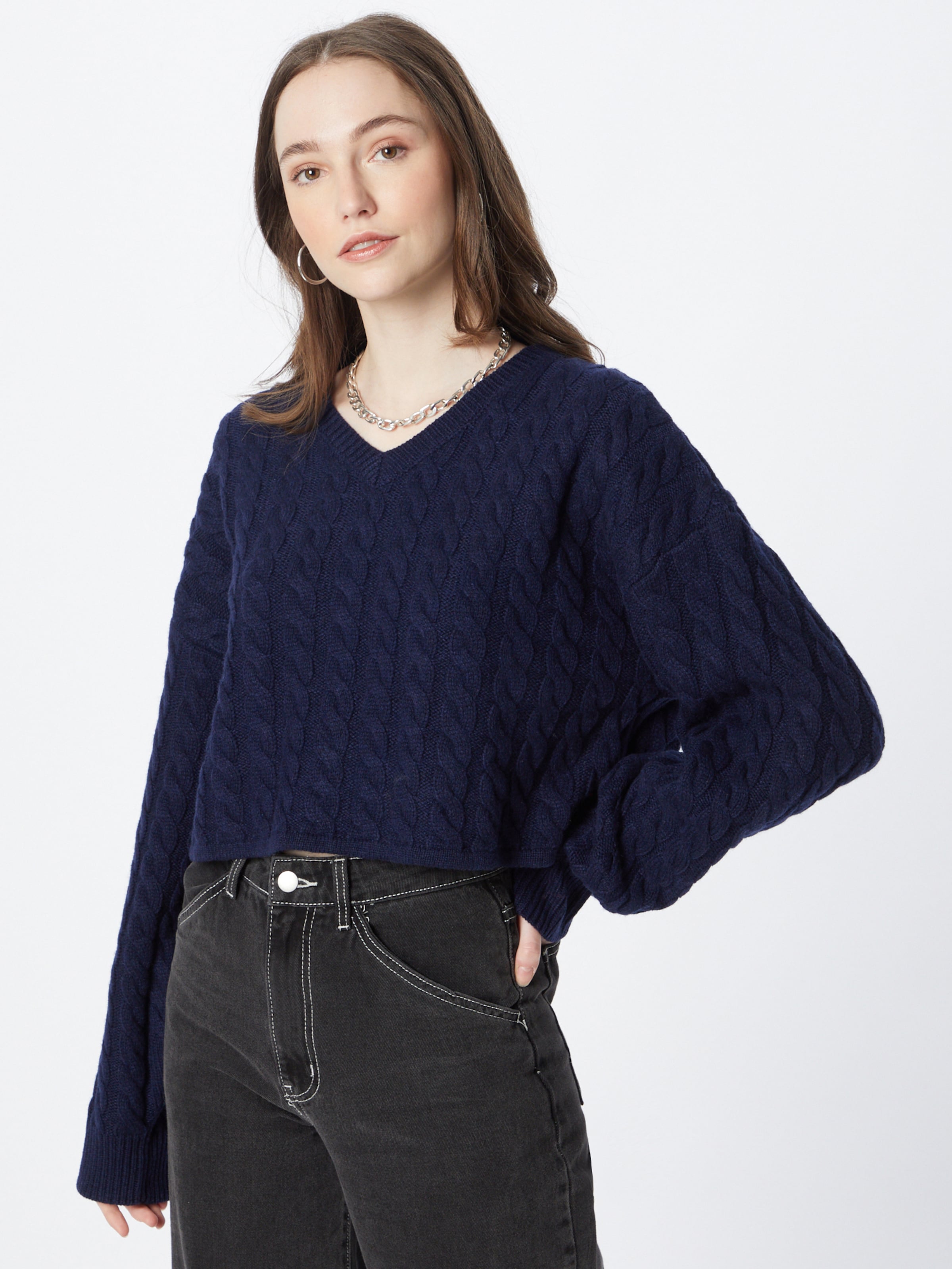 LEVI S Sweater Rae Cropped Sweater in Navy ABOUT YOU