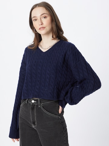 LEVI'S ® Pulover 'Rae Cropped Sweater' | modra barva: sprednja stran