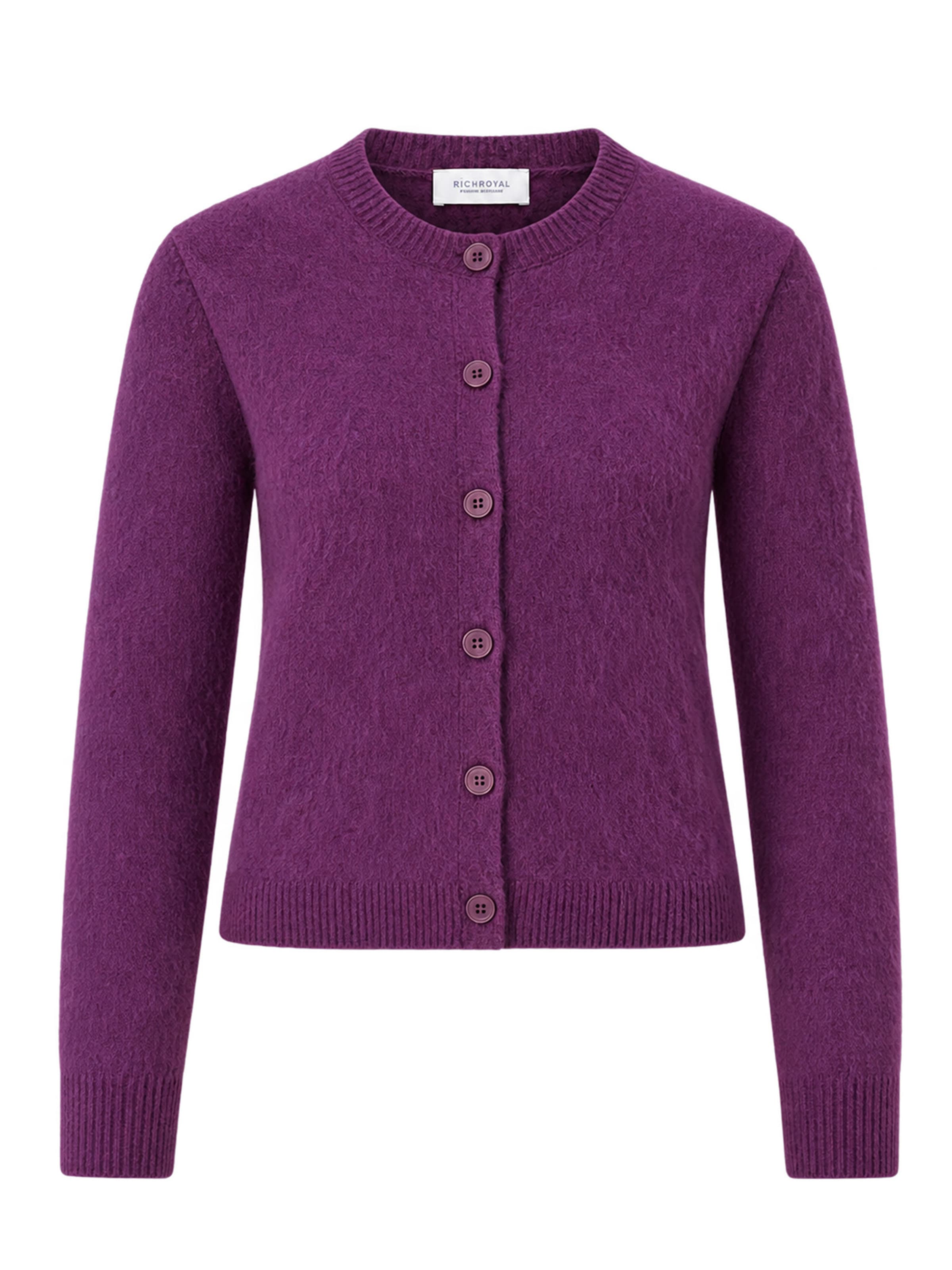 Rich & Royal Gebreid vest in Lila: voorkant