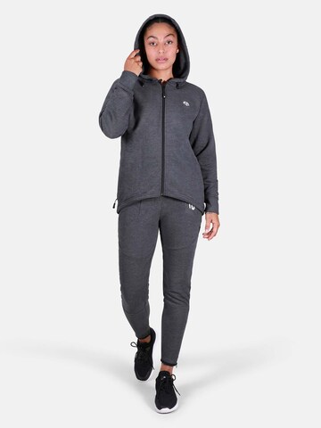 MOROTAI Athletic Zip-Up Hoodie 'COMFY PERFORMANCE' in Grey