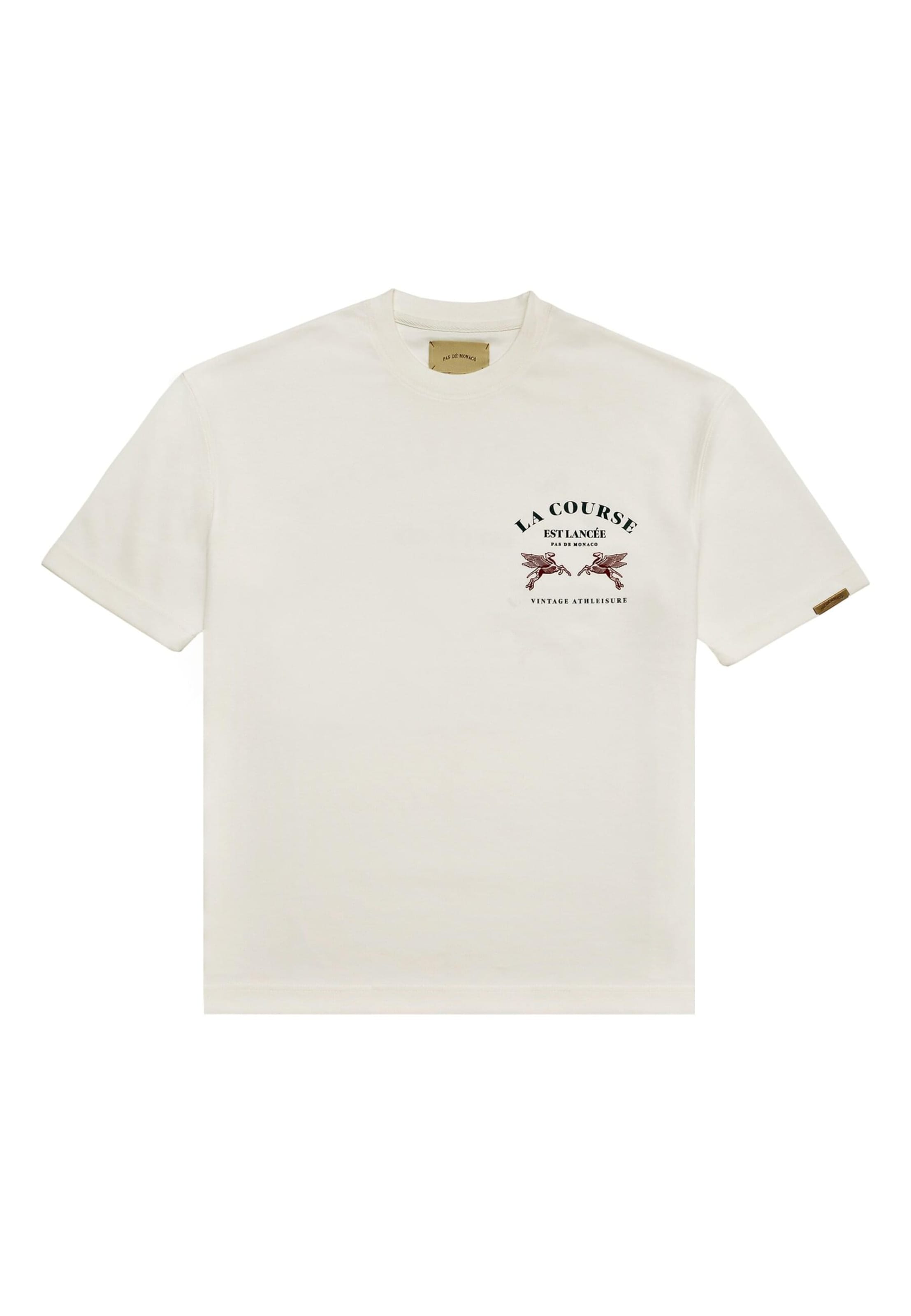 Maglietta 'Le Course' di Pas De Monaco in bianco: frontale