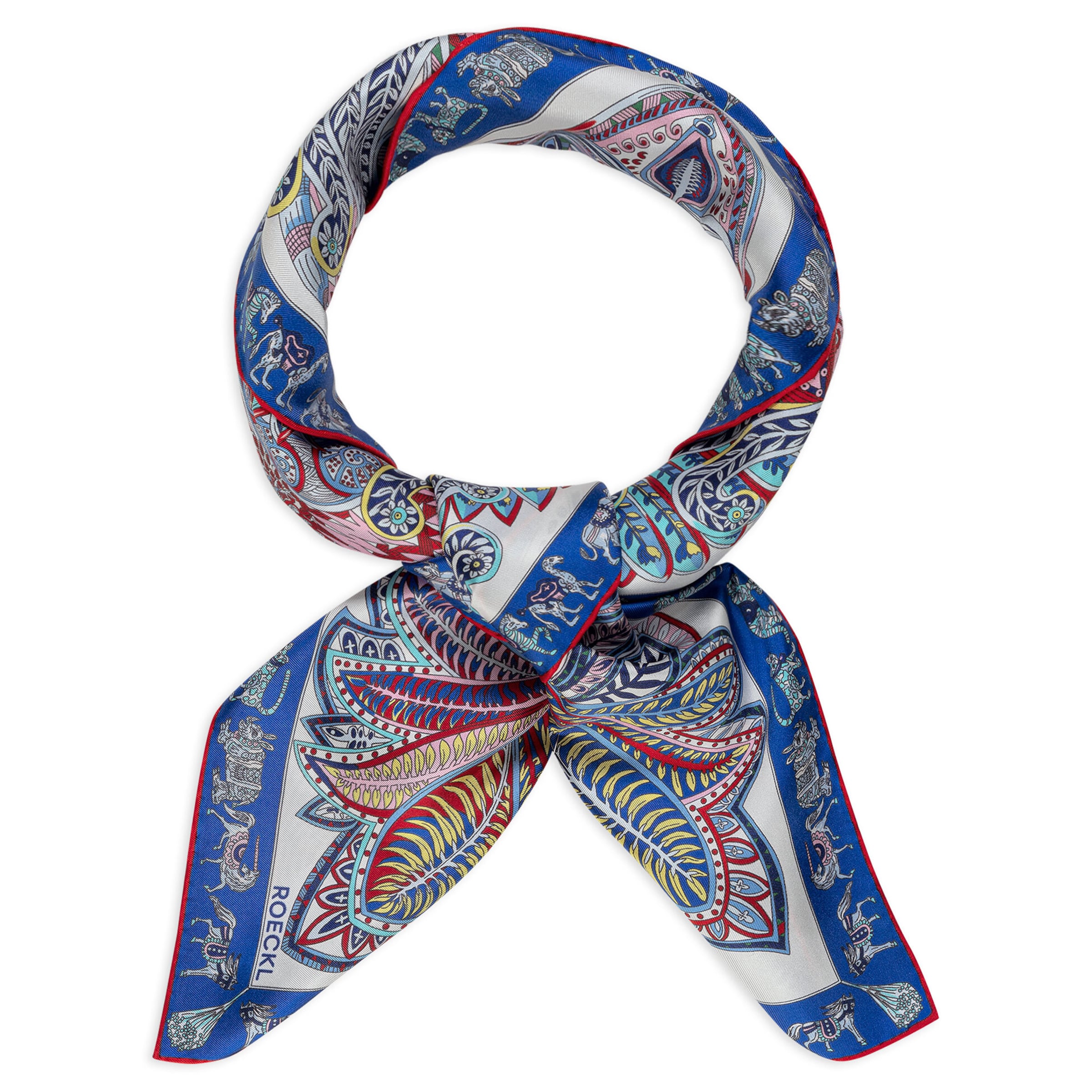 Roeckl Doek 'VIBRANT PAISLEY' in Blauw