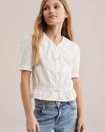 WE Fashion Bluzka w kolorze beżowy: przód