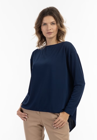 Camicia da donna di usha BLACK LABEL in blu: frontale