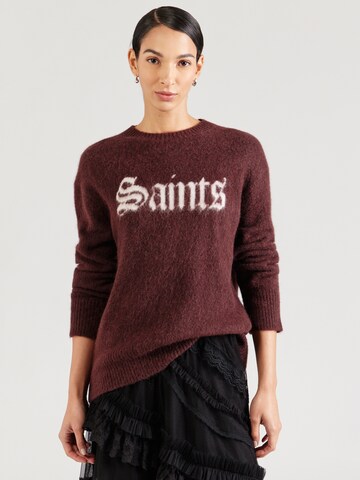 AllSaints Πουλόβερ σε καφέ: μπροστά