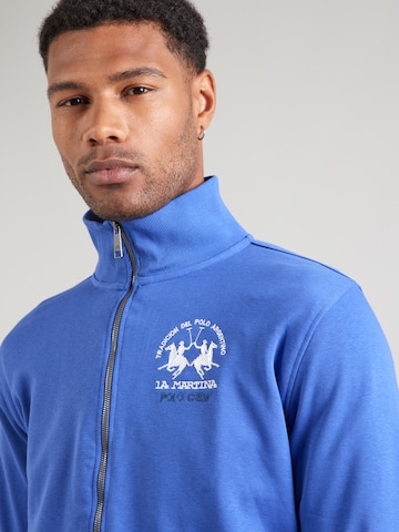 La Martina Zip-Up Hoodie in Blue