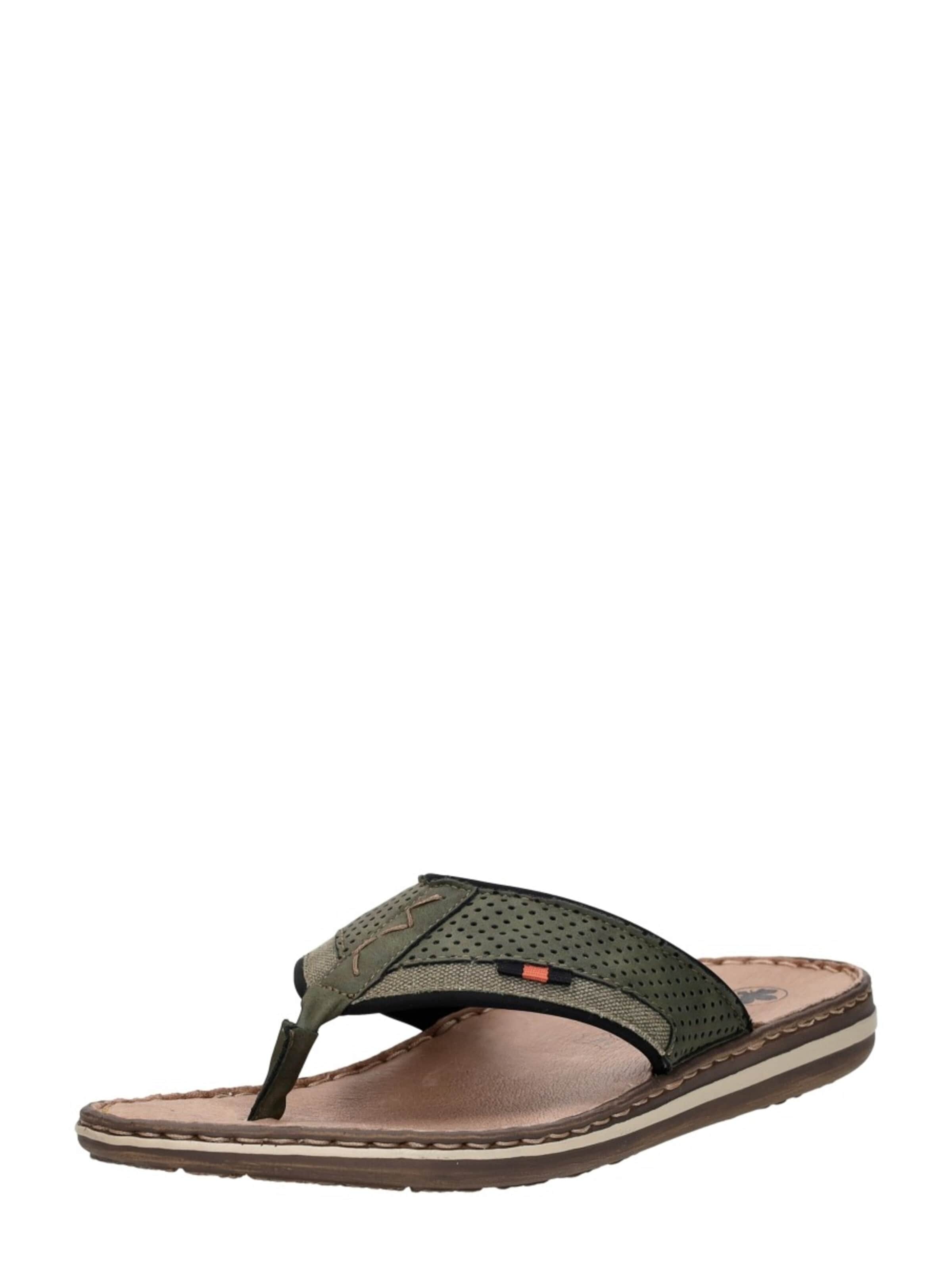 Rieker Teenslippers 'Teen' in Groen: voorkant