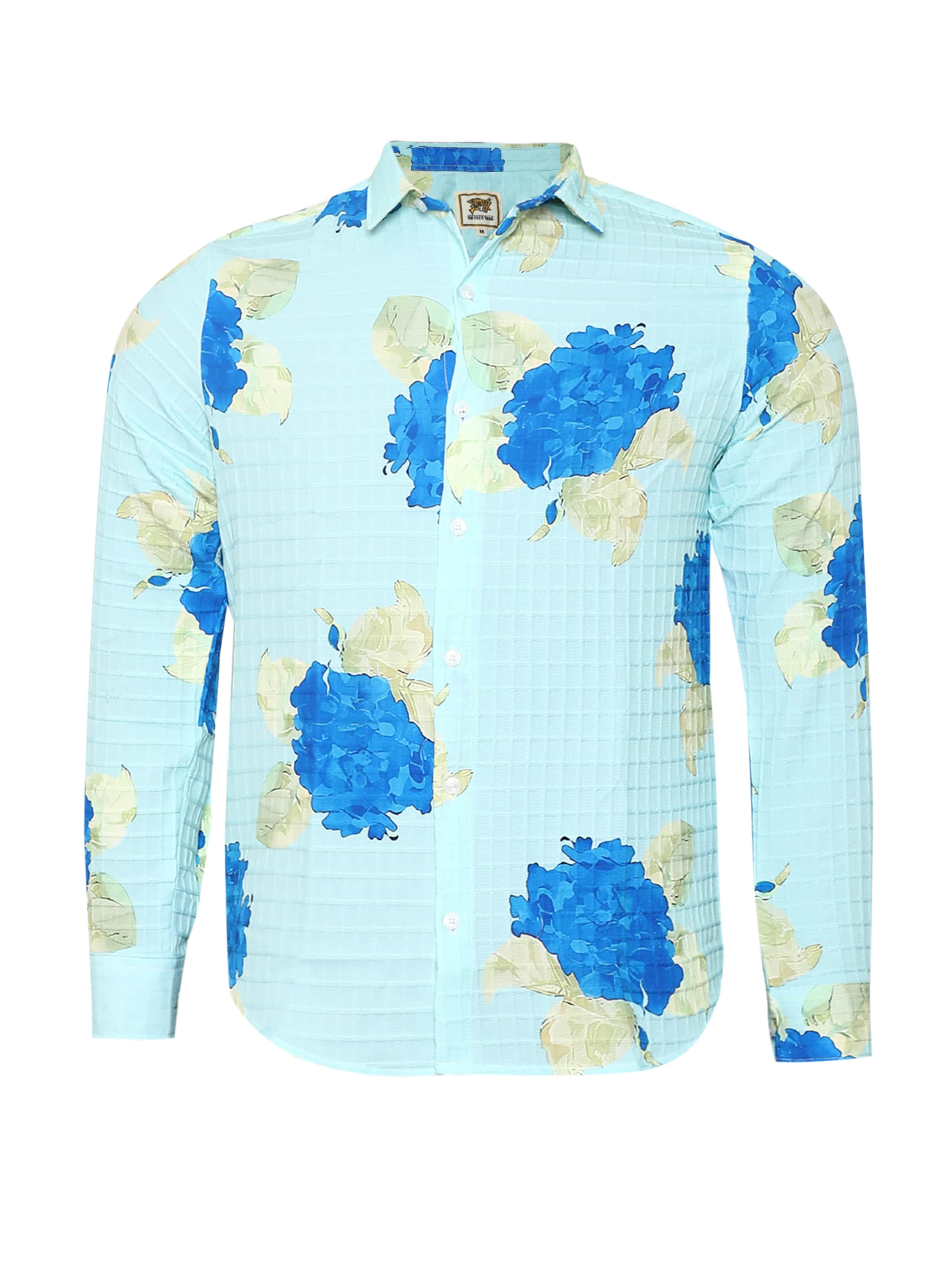 Coupe regular Chemise ' Hector ' Campus Sutra en bleu : devant