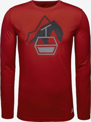 T-Shirt fonctionnel 'Glogghus' Schöffel en rouge : devant