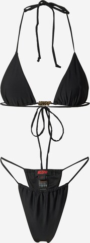 Misspap Triangel Bikini in Zwart: voorkant