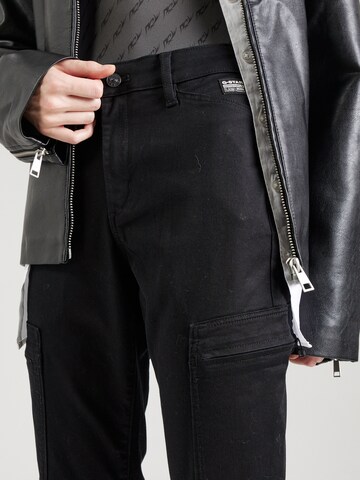 Skinny Pantalon cargo G-STAR en noir