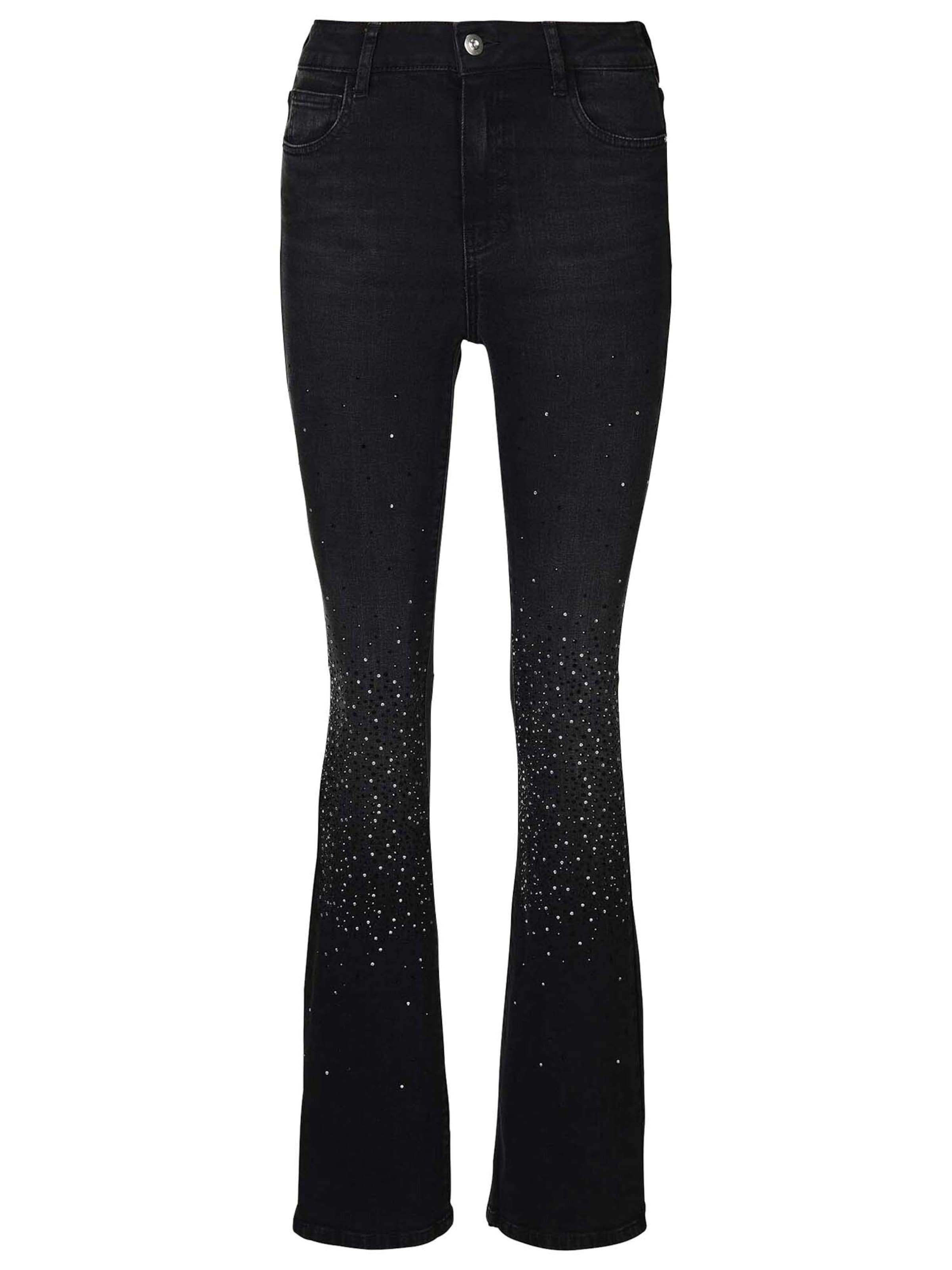 MADELEINE Flared Jeans in Schwarz: Vorderseite