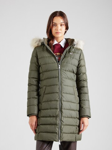 Tommy Jeans Winter coat 'Essential' in Green: front