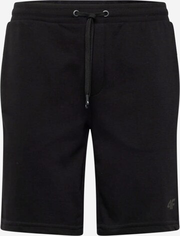 4F Regular Workout Pants in Black: front