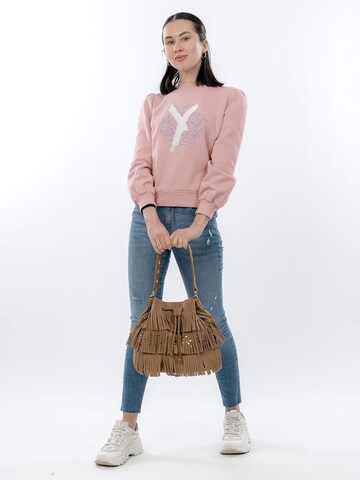 Borsa a sacco ' SFY Becky ' di Suri Frey in beige: frontale