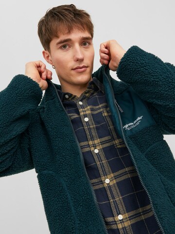 JACK & JONES Fleece jas 'Vesterbro' in Blauw