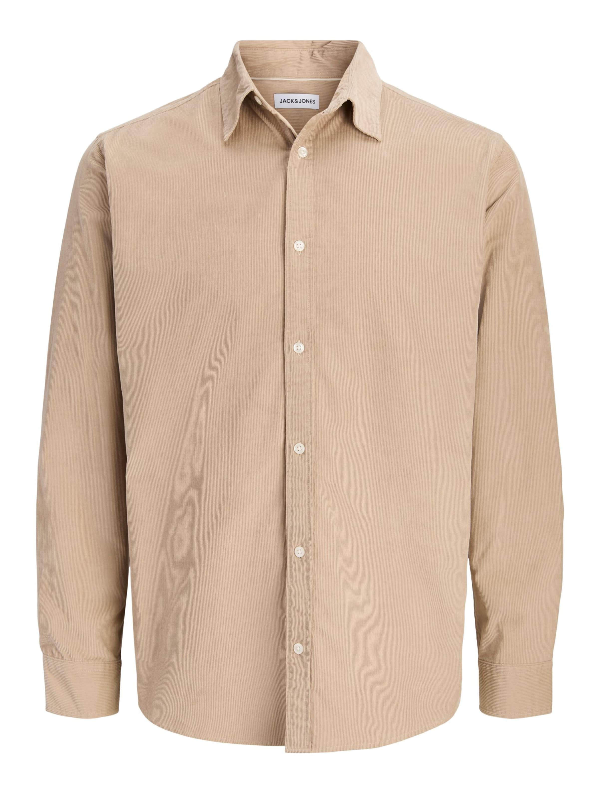 JACK & JONES Button Up Shirt 'JJEField' in Brown: front