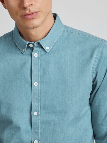 Casual Friday Regular fit Button Up Shirt 'CF Anton' in Blue