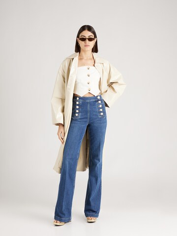 Elisabetta Franchi Wide Leg Jeans in Blau