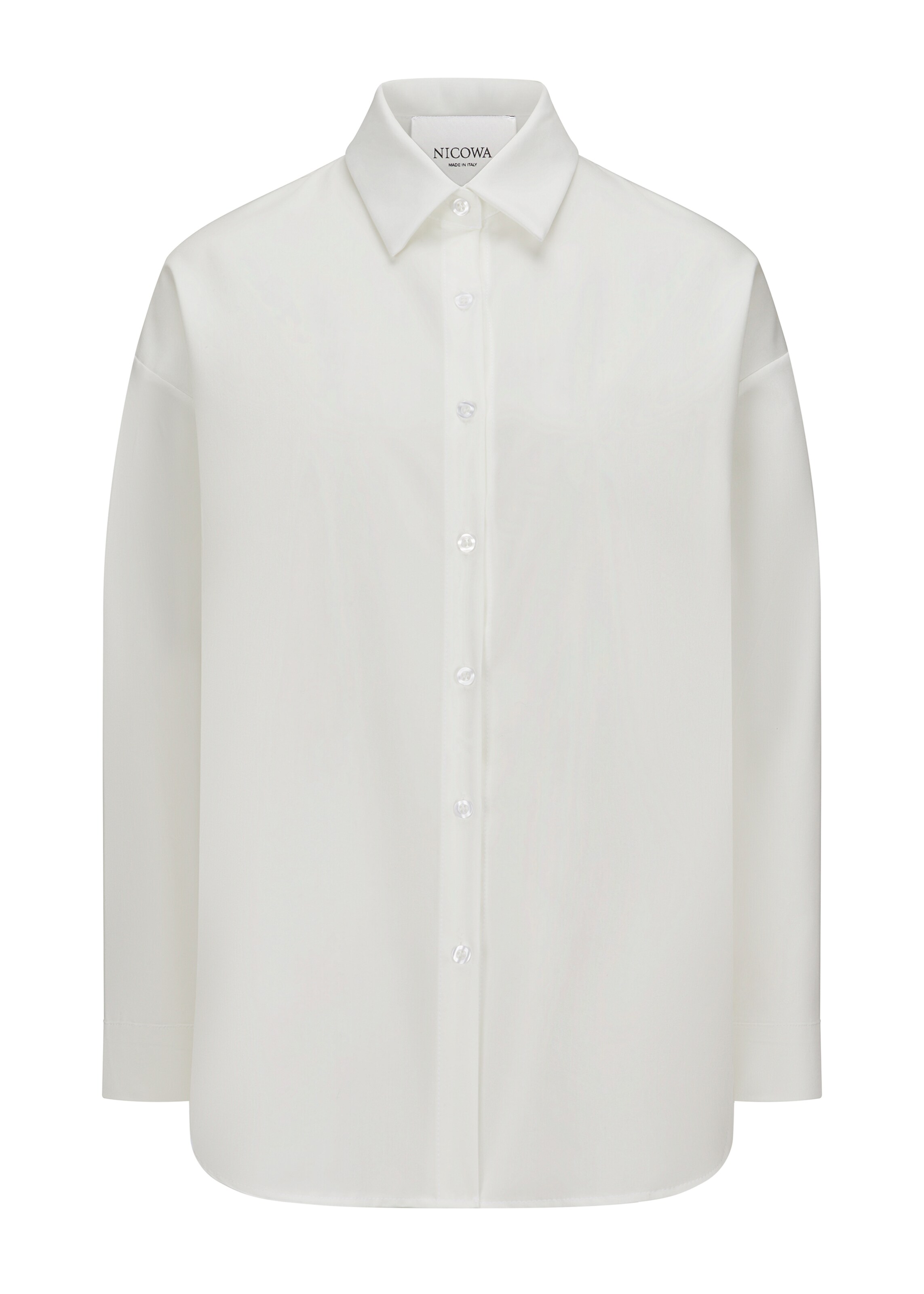 Nicowa Hemdbluse COMAWI in Weiß: Vorderseite