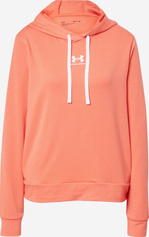 UNDER ARMOUR Sports sweatshirt 'Rival' in Red: front