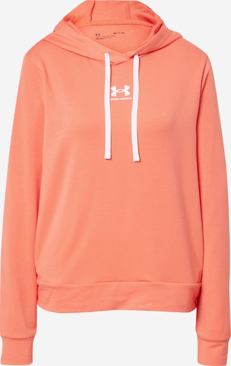 UNDER ARMOUR Sports sweatshirt 'Rival' in Light red / White, Item view