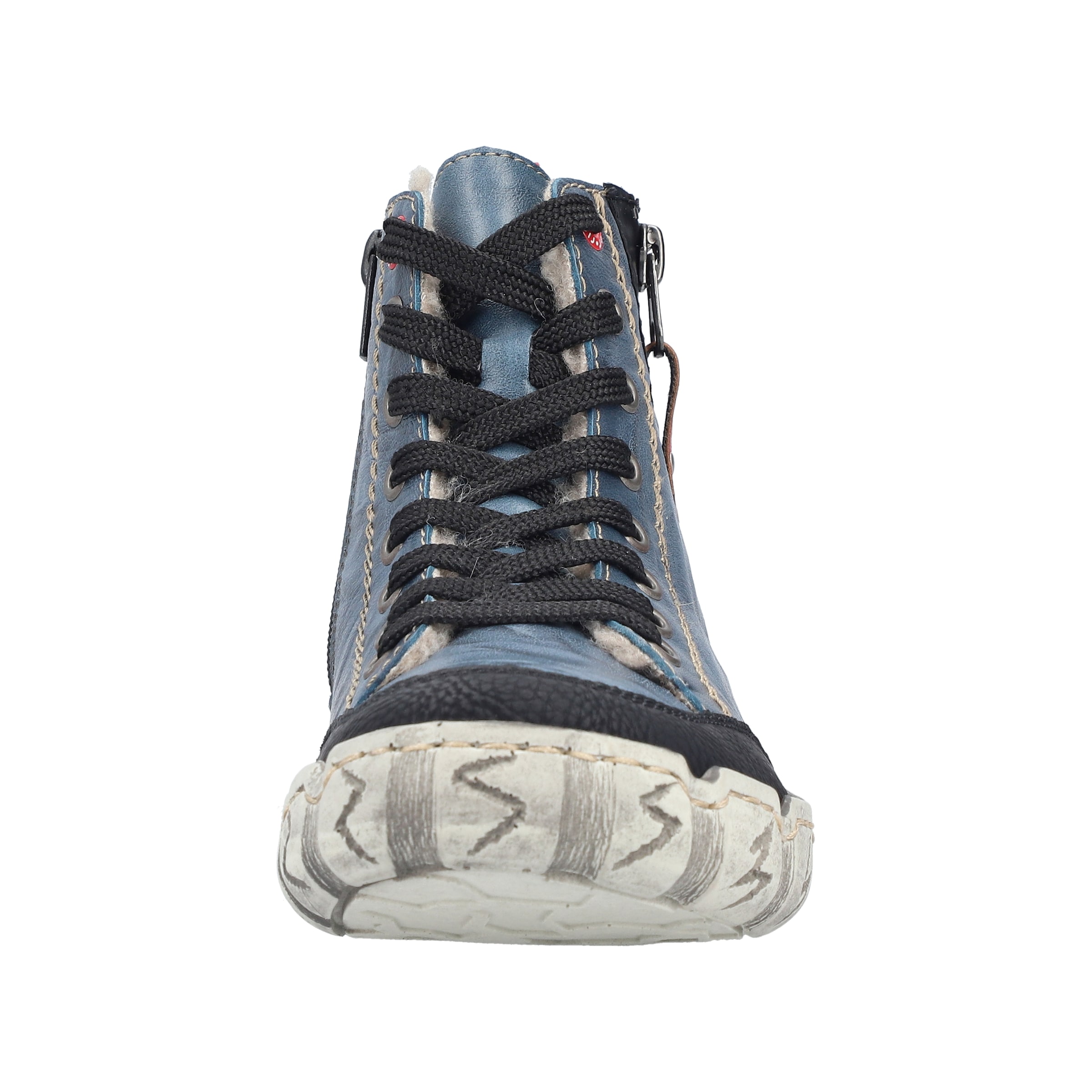 Rieker Lace-Up Ankle Boots in Blue