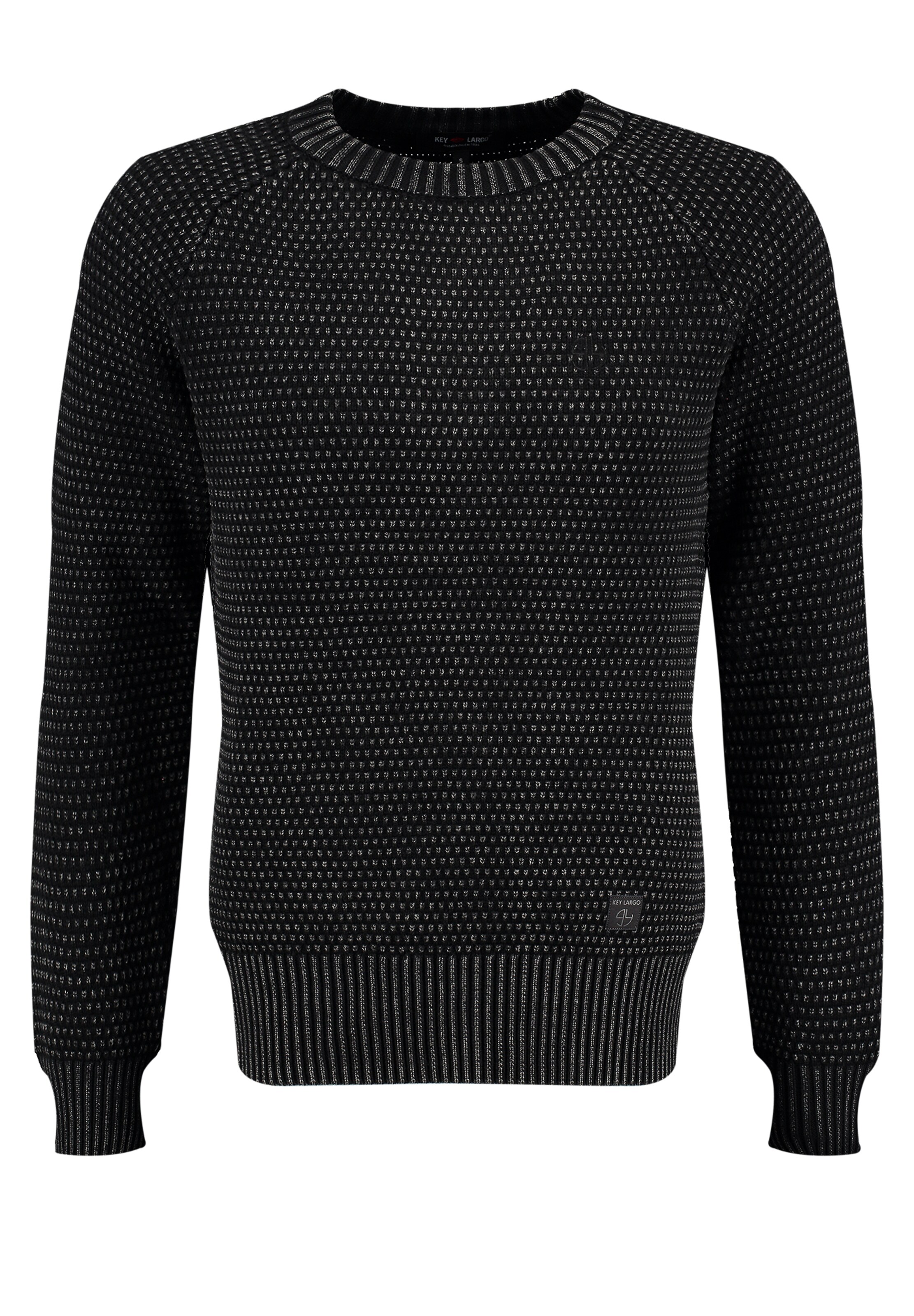 Key Largo Trui &#x27;ROBBIE&#x27; in Zwart: voorkant