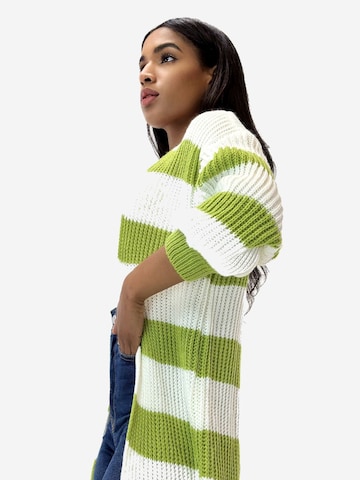 Elara Lang cardigan i grøn