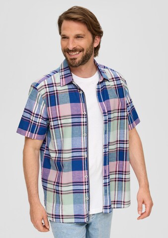 s.Oliver Regular fit Button Up Shirt in Blue: front