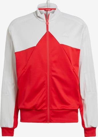 ADIDAS SPORTSWEAR Athletic Zip-Up Hoodie 'Tiro' in Red: front