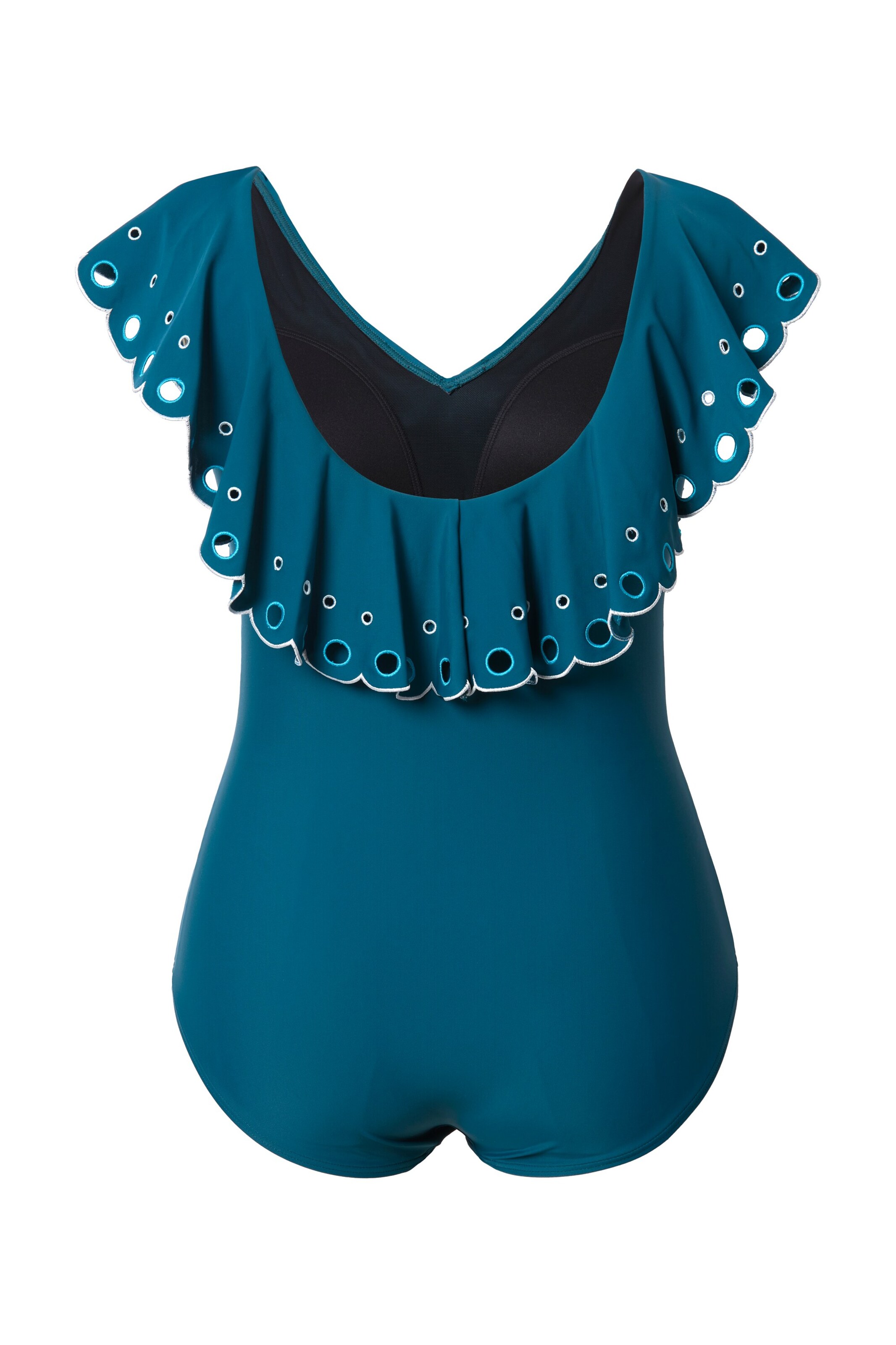 Ulla Popken Badeanzug in Grün