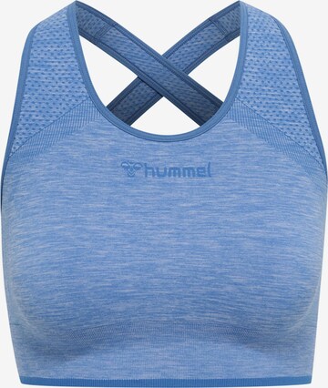 Hummel - Sujetador deportivo en azul: frente