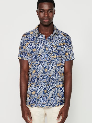 Coupe regular Chemise KOROSHI en bleu : devant