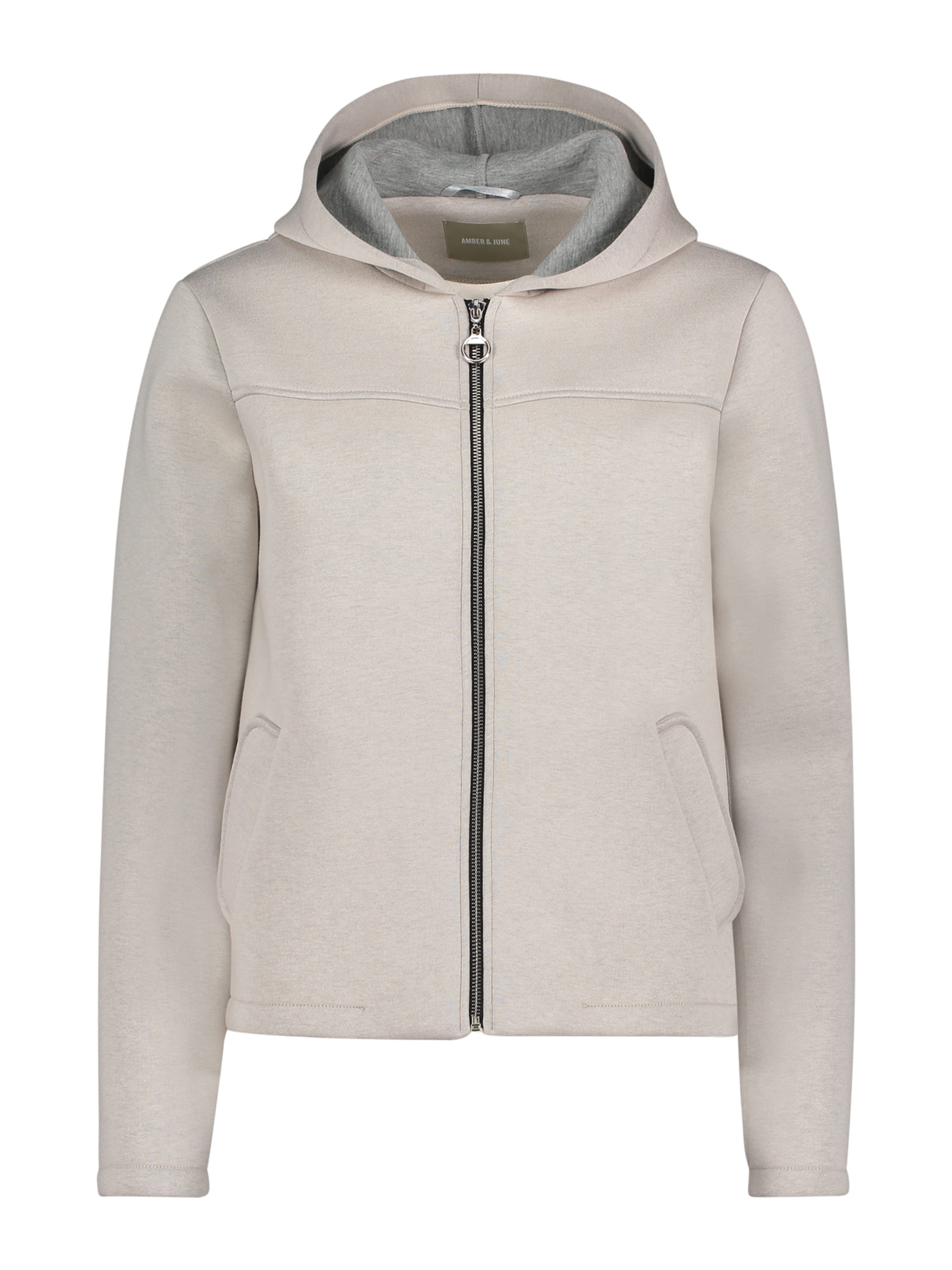 Amber & June Ζακέτα φούτερ σε μπεζ: μπροστά