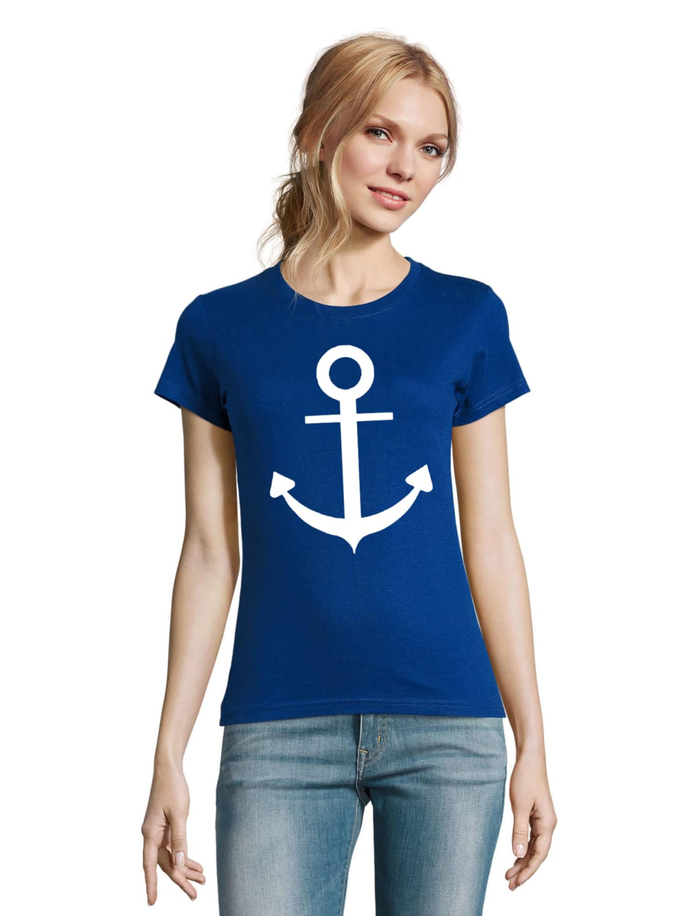Blondie & Brownie Shirt 'Anker2' in Blue: front
