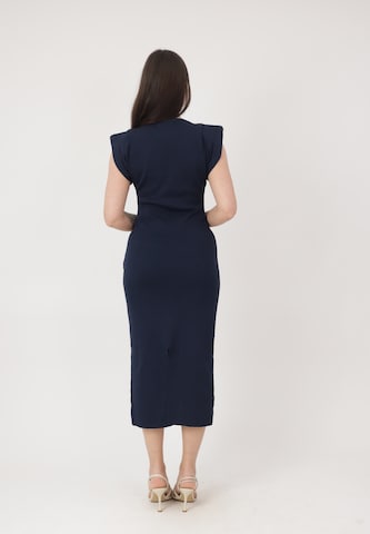 Elara Strikkjole i blå