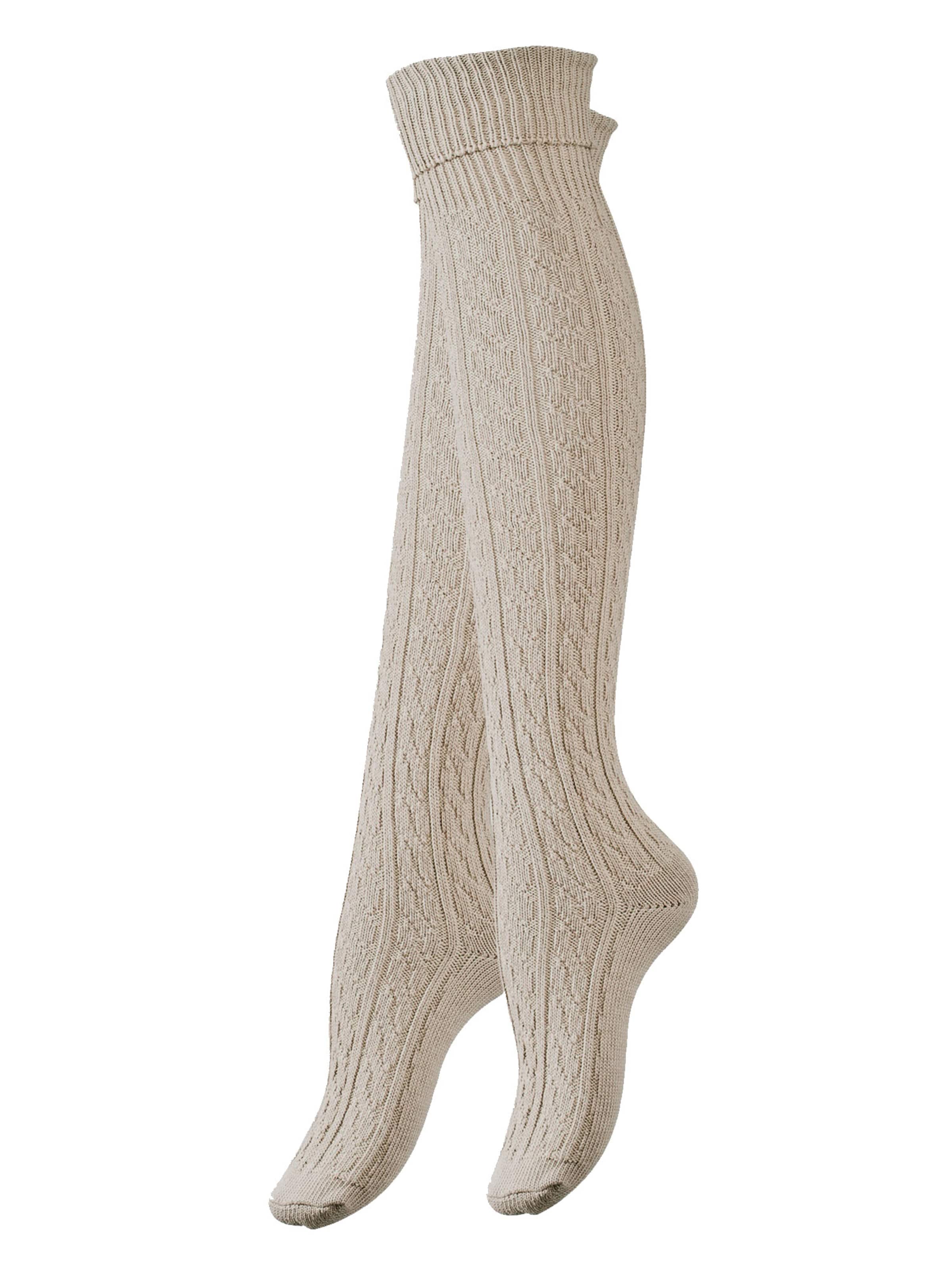 Chaussettes montantes Vincent Creation en beige : devant