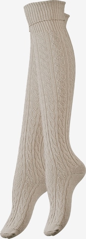 Vincent Creation Overknee kousen in Beige: voorkant