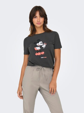 T-shirt 'ONLMICKEY AND MINNIE' ONLY en gris : devant