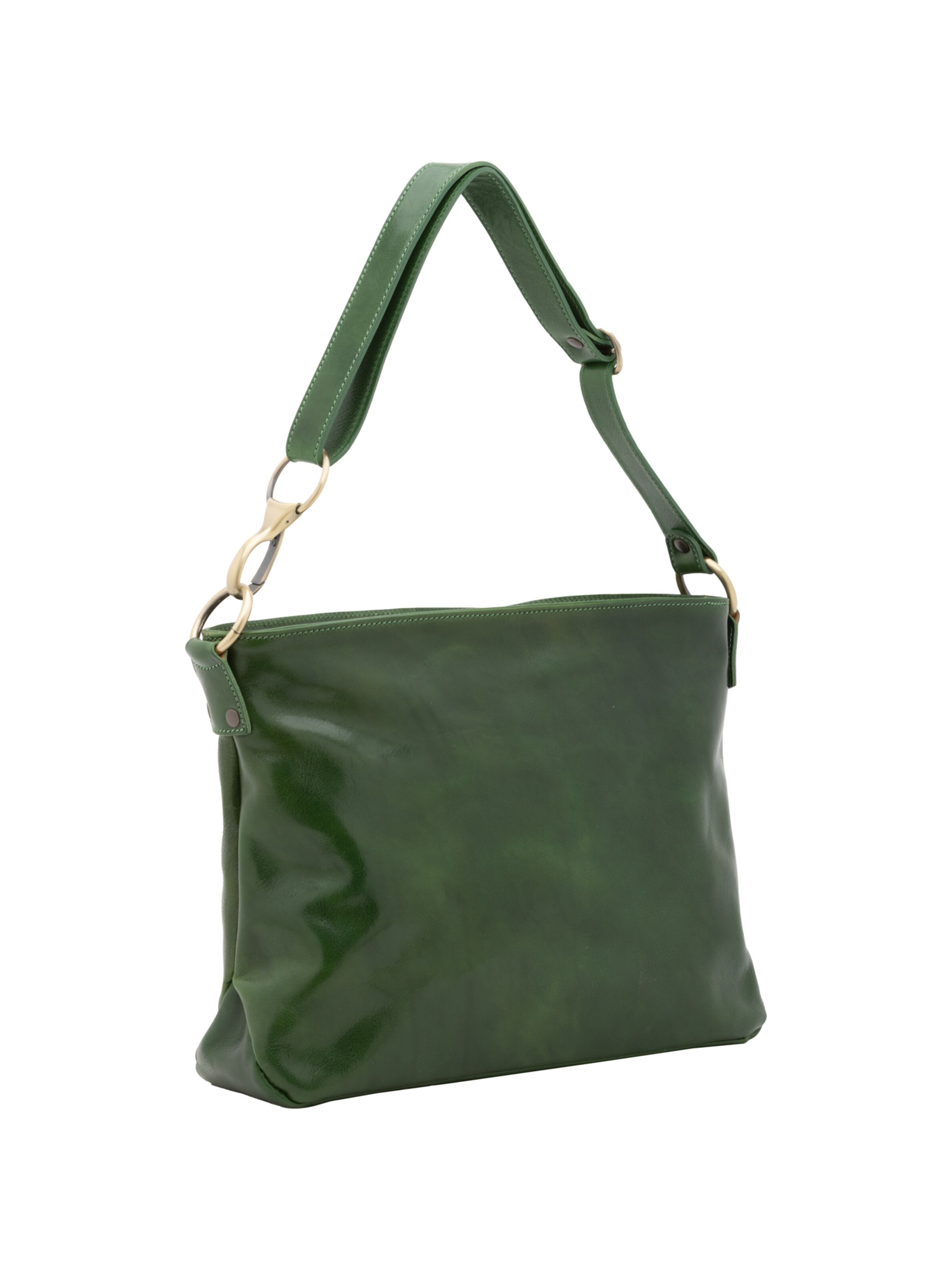 Borsa a spalla 'Borsa a Spalla Donna Pelle Vacchetta - Tracolla Regolabile e Zip' di I Fratelli in verde