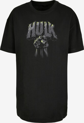 T-shirt oversize 'Marvel Hulk Punch' F4NT4STIC en noir : devant