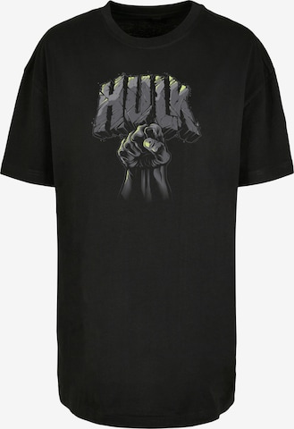 F4NT4STIC Oversized shirt 'Marvel Hulk Punch' in Zwart: voorkant