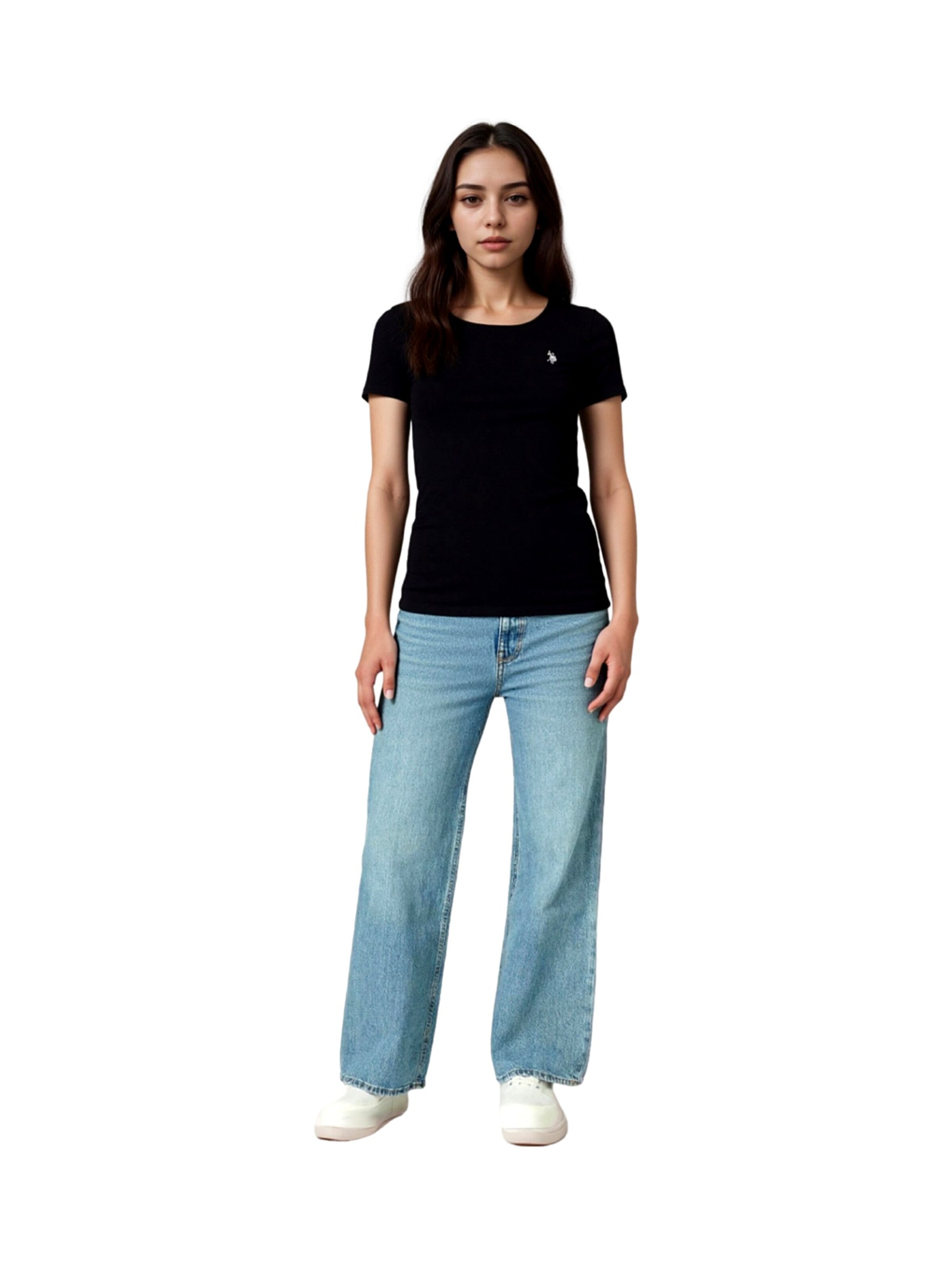 U.S. POLO ASSN. T-Shirt 'Rundhals' in Schwarz