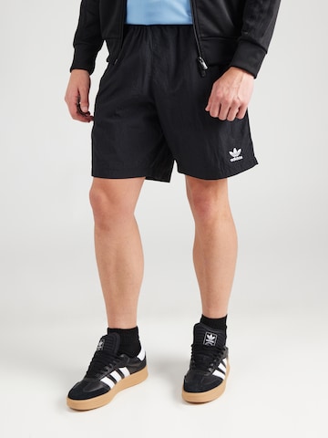 ADIDAS ORIGINALS Regular Trousers 'Trefoil Essentials' in Black: front