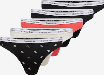 Moteriškos kelnaitės iš Calvin Klein Underwear, spalva – rusvai pilka / raudona / juoda / balta, Prekių apžvalga
