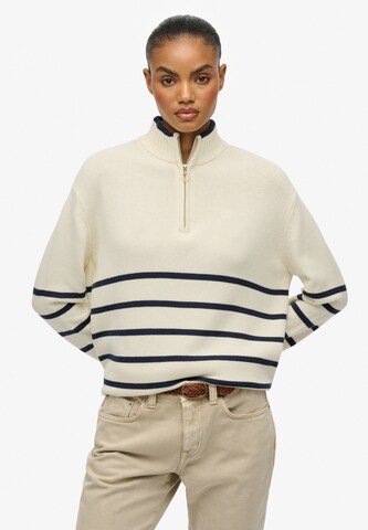 Superdry Trui in Wit: voorkant