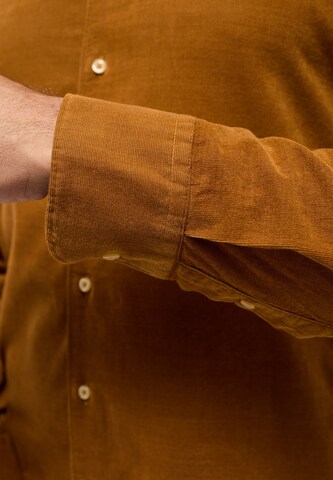 ETERNA Slim fit Button Up Shirt in Brown