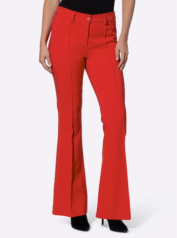 heine Bootcut Broek in Rood: voorkant